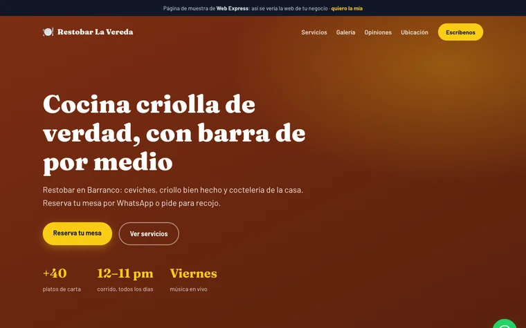 Demo restaurante